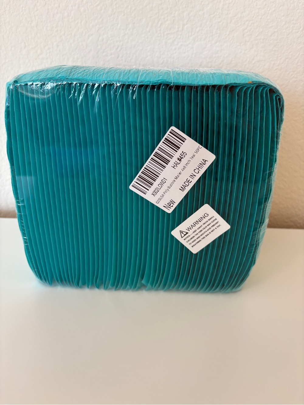 50 Teal Bubble Mailers 4” x 8”